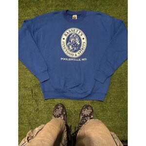 Vintage Fruit of the Loom Bassett's  Blue Crewneсk